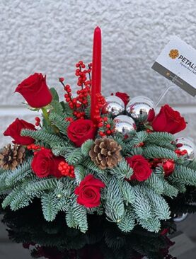 Christmas Candle Centerpiece