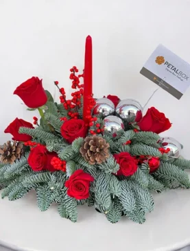 Christmas Candle Centerpiece