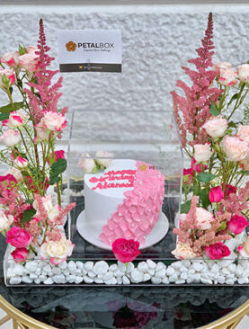 Delightful Flowers and Cake