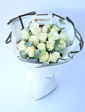 Heavenly White Rose Bouquet