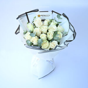 Heavenly White Rose Bouquet