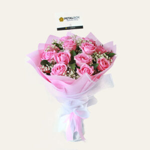 Dozen-Pink-Roses-Bouquet