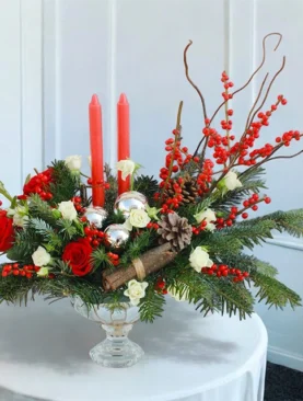 Festive Crimson Harmony Bouquet