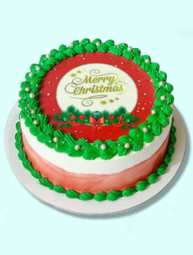 Merry Christmas Photo Cake