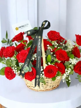 Red Roses Basket