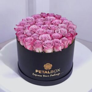 40-Purple-Roses-Box