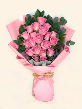 Lovely Pink Roses Bouquet