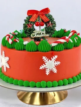 Wreath Christmas Cake