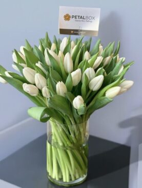 White Tulips Vase