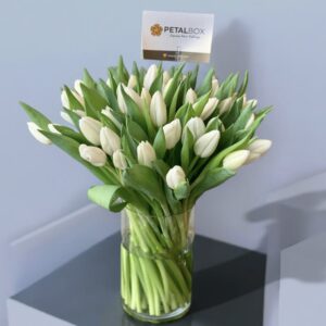 White Tulips Vase