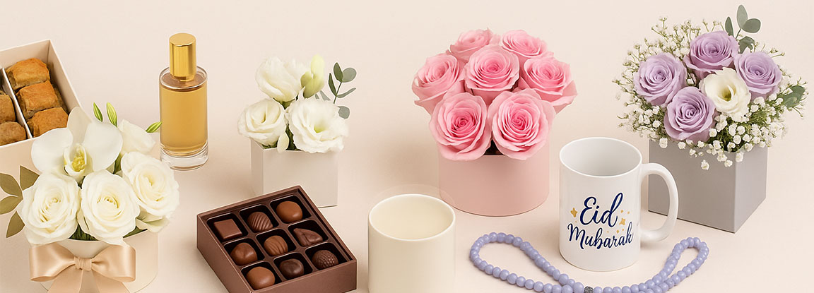 Combining Flowers with Eid Gifts
